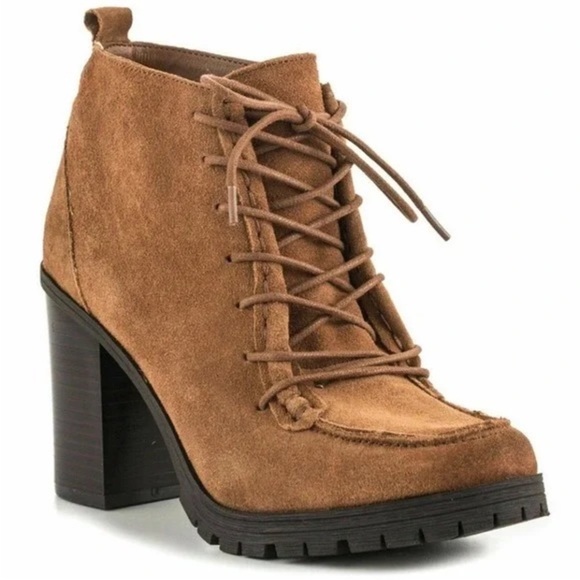 Circus by Sam Edelman ‘Denver’ Block Heel Booties in Saddle Brown Size 9.5 - Picture 1 of 3